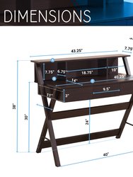 Writing Desk With Storage, Wenge