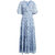 Blakeli Maxi Dress Light Blue Heart Print - Blue