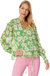 Ellerie Swing Blouse With Blouson Sleeve - Green - Green