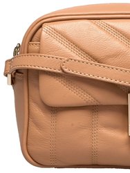 London AYALILY-Quilted Camera Bag - Camel - Brown