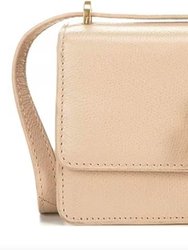 London SSLOANE-Mini Shoulder Padlock Bag, Taupe - Brown