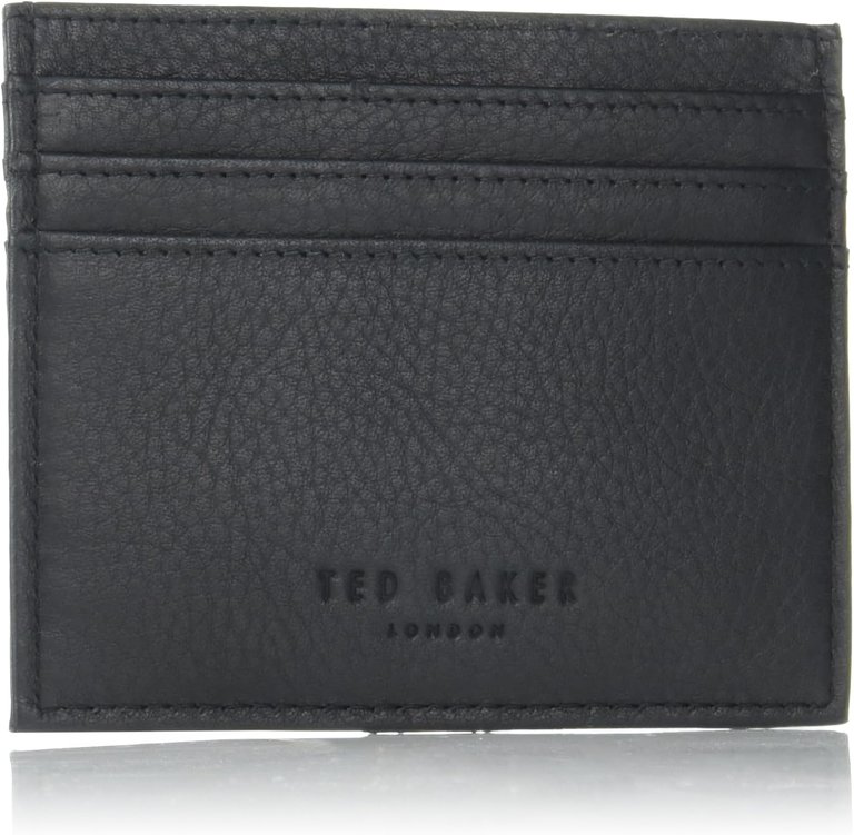 Men Cardholder Leather Wallet Evet Striped Pu Black OS - Black