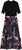 Wmd-Rowana-Fitted Knit Bodice Dress With Ruffle Skirt Black