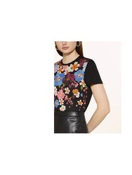 Women's Bealaa Printed Fitted Floral T-Shirt