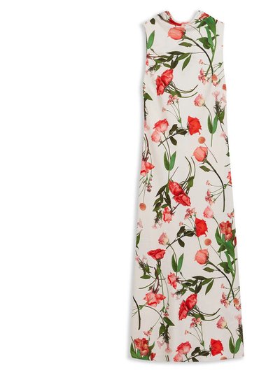 Ted Baker Women's Connihh Floral Cowl Neck Sleeveless Satin Midi Dress product