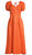 Women's Orange Opalz Puff-Sleeve Midi Dress - Orange