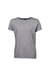 Mens Roll Sleeve Cotton T-Shirt - Heather Grey - Heather Grey