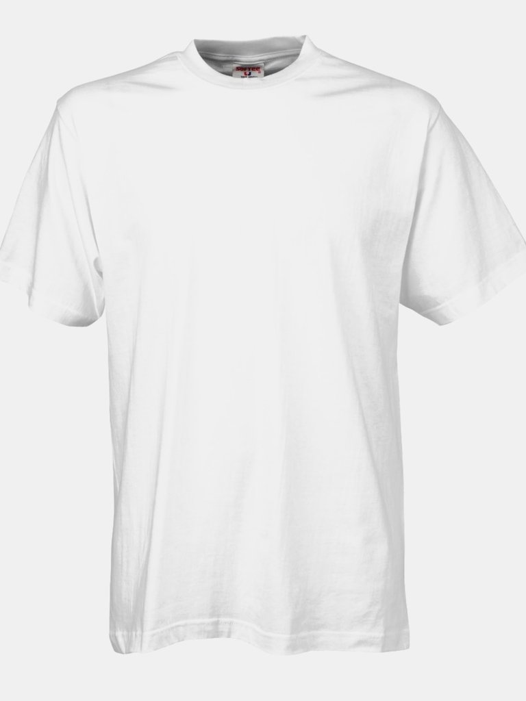 Mens Short Sleeve T-Shirt - White - White