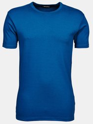 Tee Jays Mens Interlock Short Sleeve T-Shirt (Indigo) - Indigo