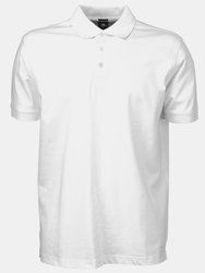 Tee Jays Mens Luxury Stretch Short Sleeve Polo Shirt (White) - White