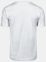 Tee Jays Mens Luxury V-Neck Tee (White)