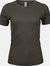 Tee Jays Womens/Ladies Interlock Short Sleeve T-Shirt (Dark Olive) - Dark Olive