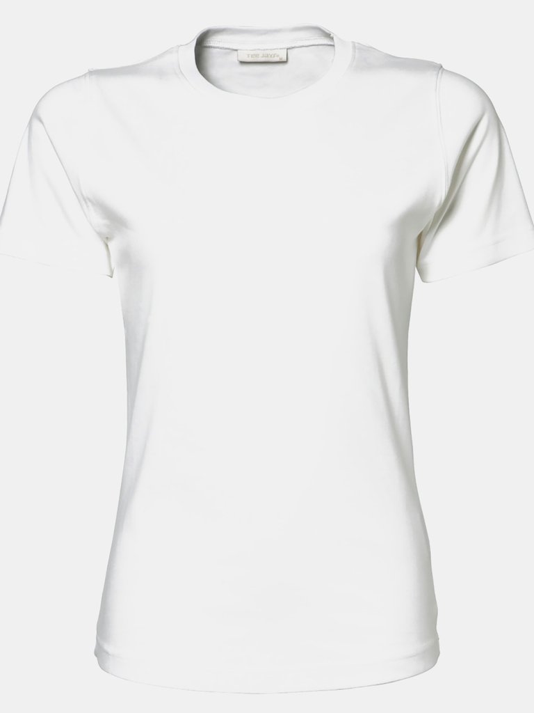 Tee Jays Womens/Ladies Interlock Short Sleeve T-Shirt (White) - White