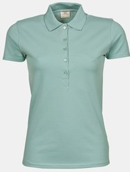 Tee Jays Womens/Ladies Luxury Stretch Short Sleeve Polo Shirt (Dusty Green) - Dusty Green