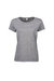 Womens/Ladies Roll Sleeve Cotton T-Shirt - Heather Grey - Heather Grey