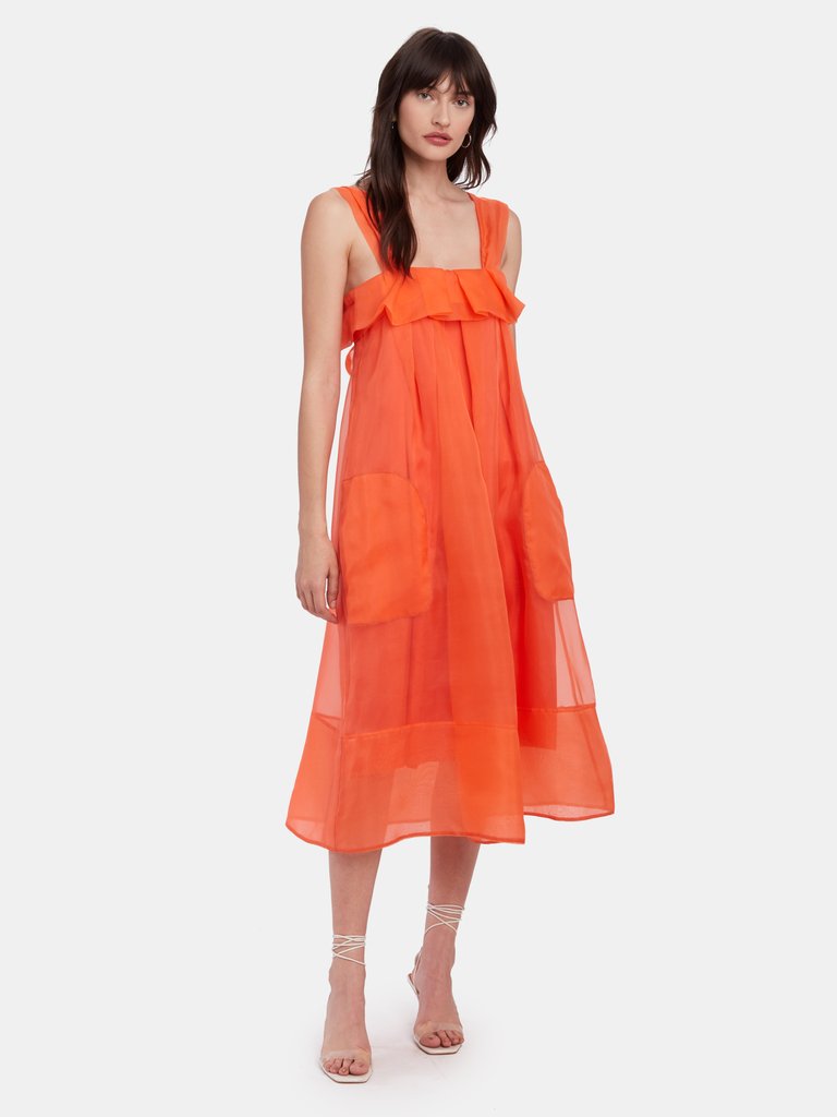 Lucente Midi Dress  - Arancio