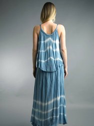 Dip Dyed Maxi Dress With Added Swing Top