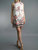 Floral Print Silk Dress With Neck Tie - White Multi