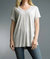 V Neck Soft Tunic Tee - Taupe