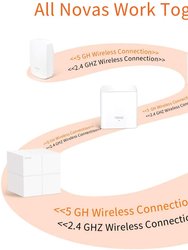 Tenda Whole Home Mesh WiFi System - Dual Band Gigabit AC1200 Router Replacement, Works with Amazon Alexa