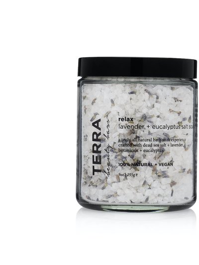 Terra Beauty Products Relax Lavender + Eucalyptus Salt Bath Soak product