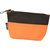 Canvas Cosmetic Bag - Honua Pouch - Mixed Double Tangerine & Espresso Brown