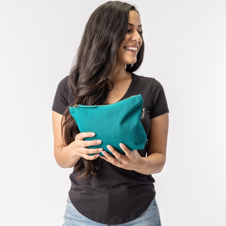 Eco friendly Makeup Bag - Lok Pouch - Deep Sea Teal