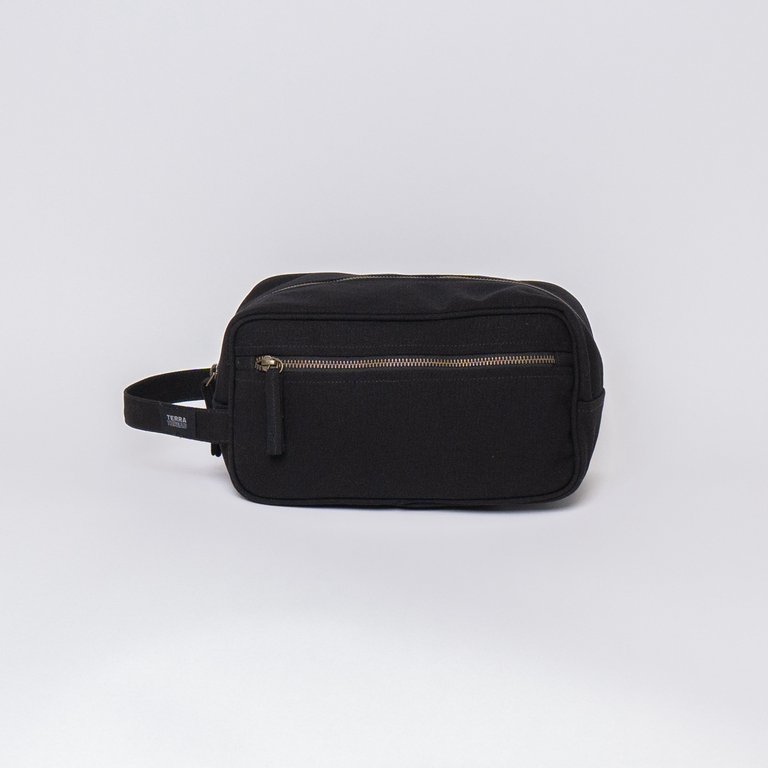 Sustainable Toiletry Bag - Ivory Black