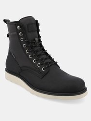 Elevate Water Resistant Plain Toe Lace-Up Boot - Black