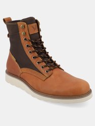 Elevate Water Resistant Plain Toe Lace-Up Boot - Chestnut