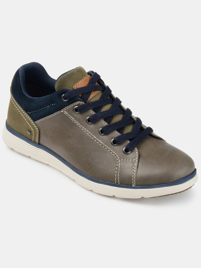 Territory Flint Casual Leather Sneaker - Grey