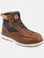 Territory Mack 2.0 Wide Width Cap Moc Toe Ankle Boot - Brown