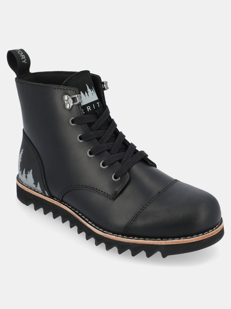 Territory Zion Water Resistant Wide Width Lace-Up Boot - Black