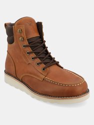Venture Water Resistant Moc Toe Lace-Up Boot - Chestnut