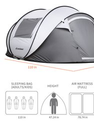 Echo Smile 4-6 Person Gray Pop Up Tent