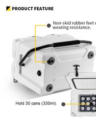 EchoSmile 25 Quart White Rotomolded Cooler