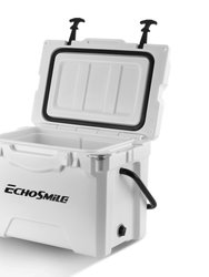 EchoSmile 25 Quart White Rotomolded Cooler