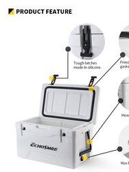 EchoSmile 30 Quart White Rotomolded Cooler