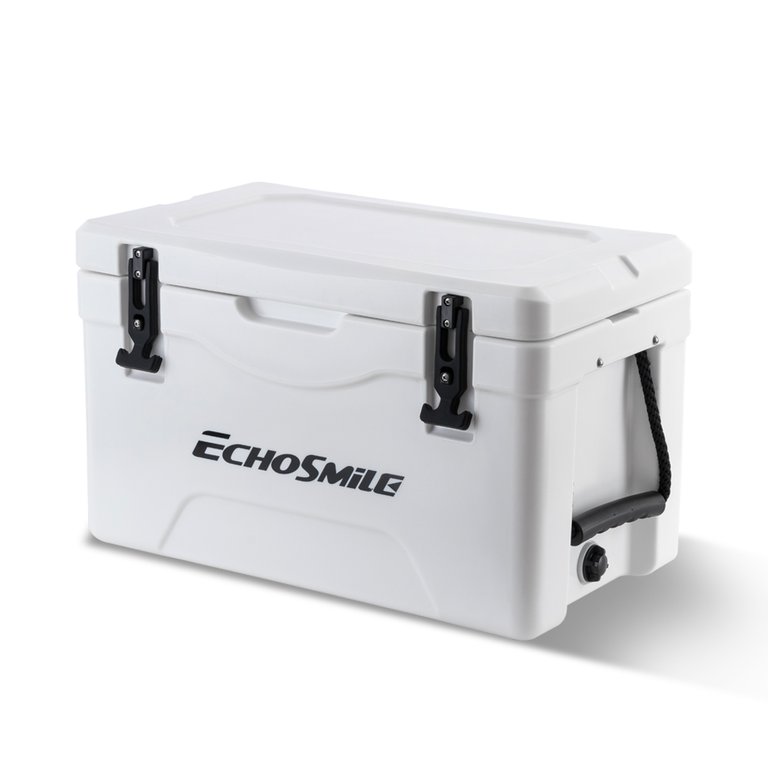 EchoSmile 30 Quart White Rotomolded Cooler - White