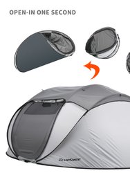 EchoSmile 4-6 Person Gray Pop Up Tent With Rain Fly