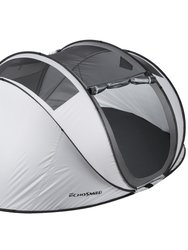 EchoSmile 4-6 Person Gray Pop Up Tent With Rain Fly