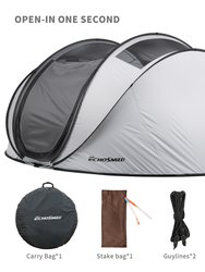 EchoSmile 4-6 Person Gray Pop Up Tent With Rain Fly