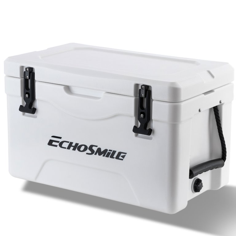 EchoSmile 40 Quart White Rotomolded Cooler - White