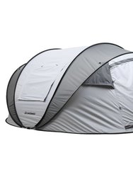 EchoSmile Pop Up Tent For 5-8 People - White/Grey