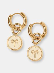 Zodiac Hoop Earrings - Gold