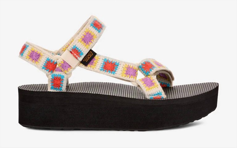 Women's Flatform Universal Crochet Sandal In Explore - Explore