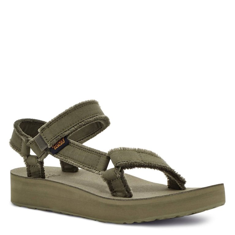 Women's Midform Universal Canvas Sandal In Olive - Olive