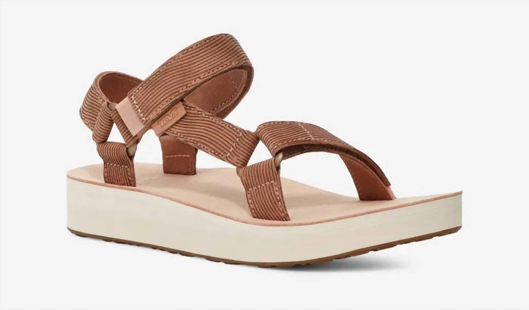 Women's Midform Universal Grooveline Sandal In Maple Sugar