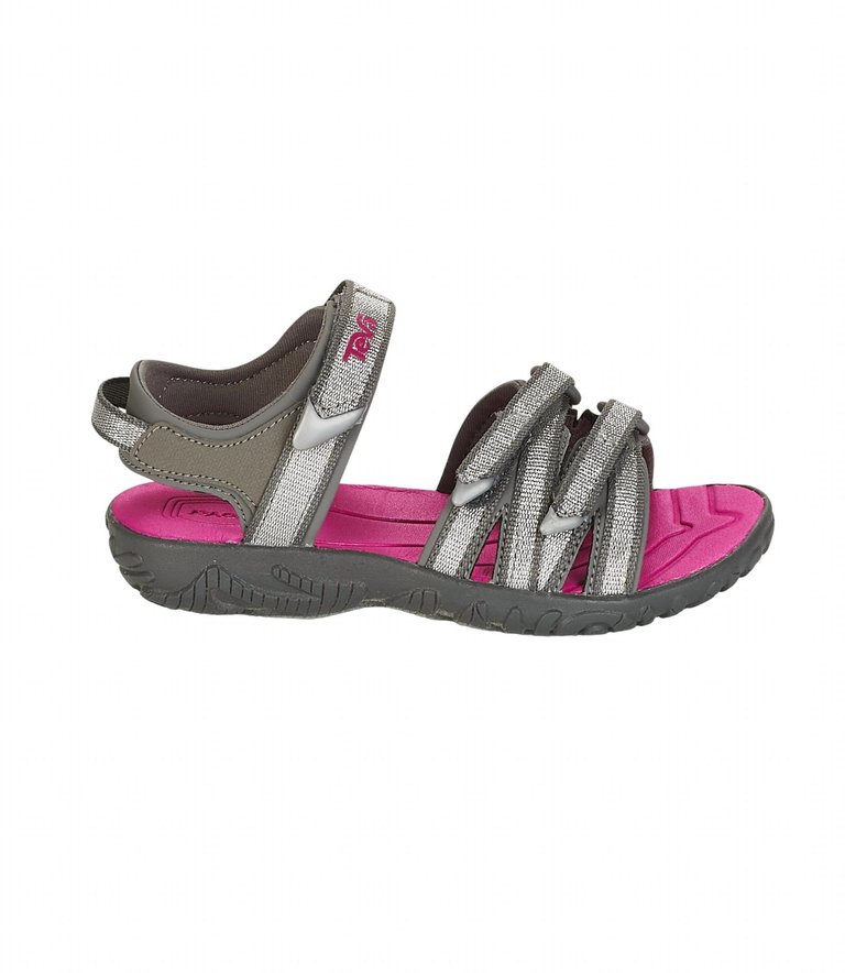 Youth Tirra Sandal In Silver/magenta - Silver/Magenta