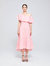 Isabelle One Shoulder Midi Dress - Light Pink